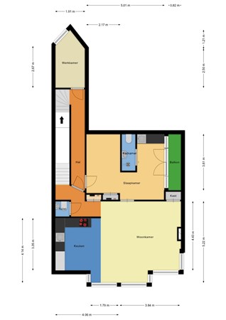 Floorplan - Mathenesserweg 151c03, 3027 HP Rotterdam